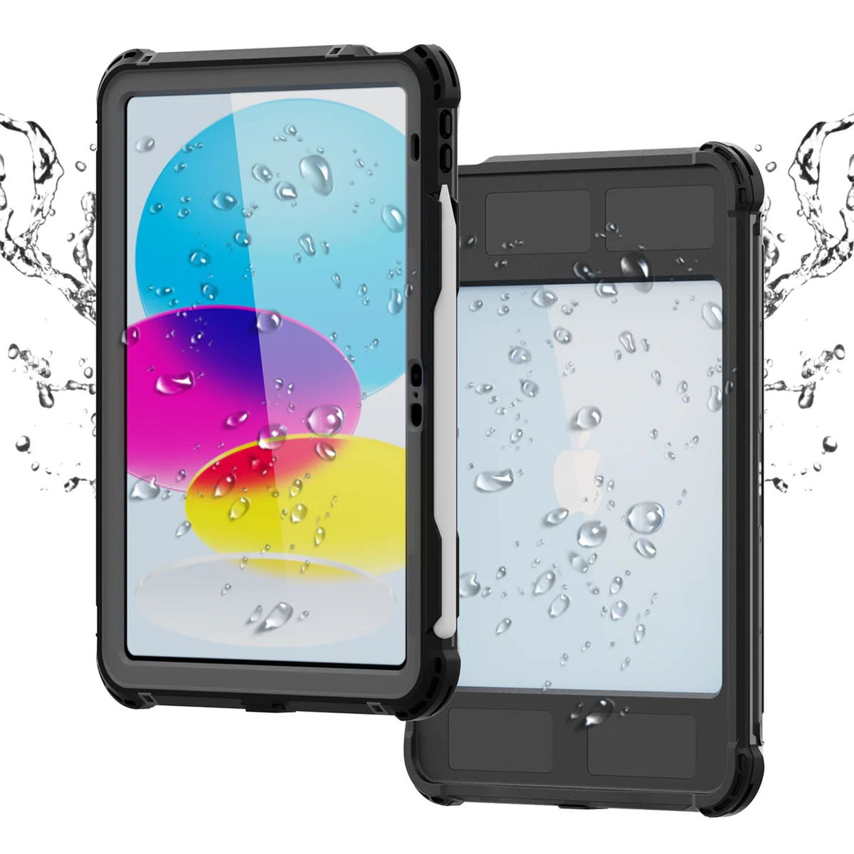 USP Apple iPad Air 11" M2 Case Black IP68 Waterproof Dropout Protection
