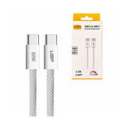 USP BoostUp Braided USB-C to USB-C Cable 0.2M White 3A 60W 480Mbps