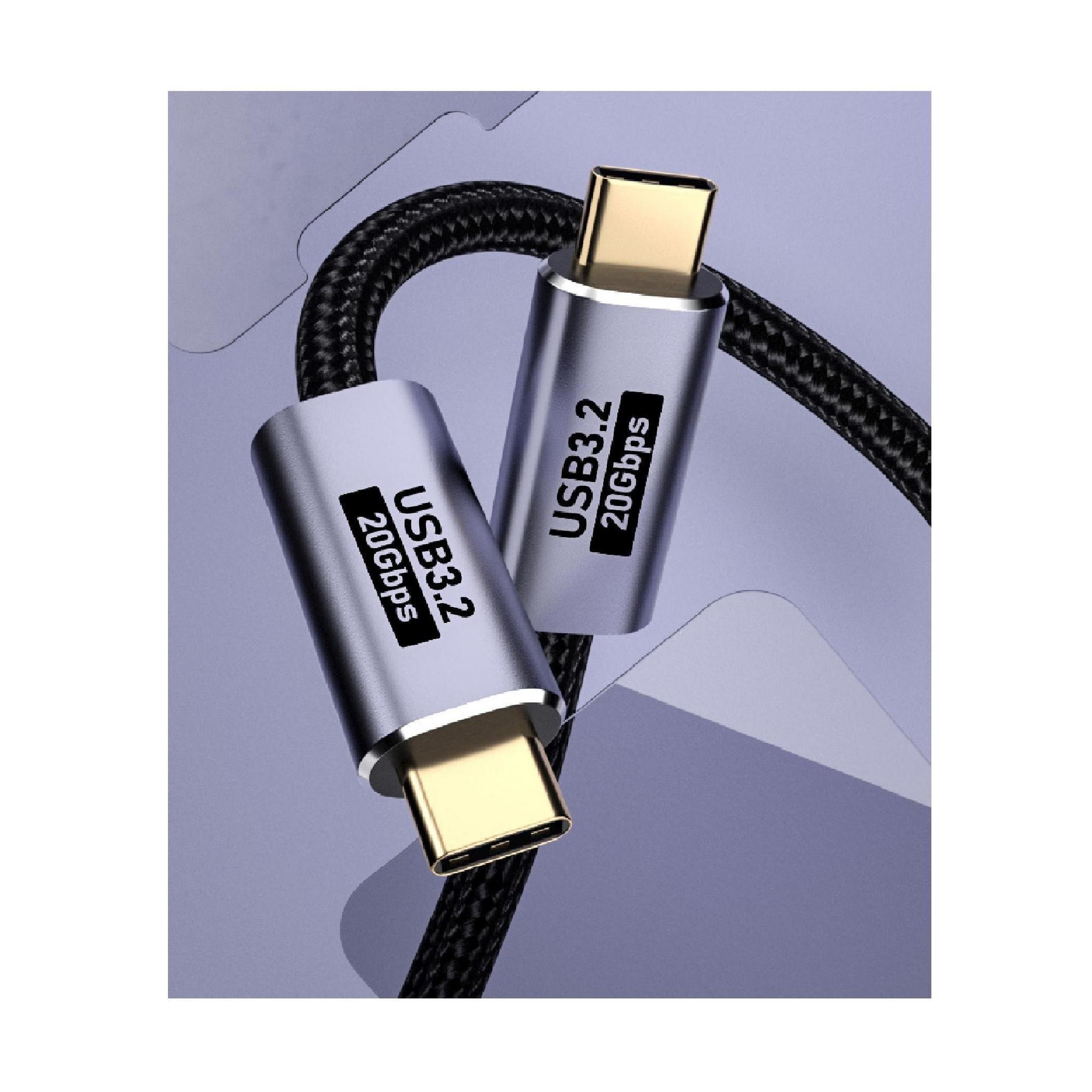 USP BoostUp Cafule Braided USB-C to USB-C (3.2 Gen 2x2) Charge Video Cable (1...