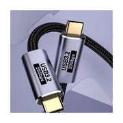 USP BoostUp Cafule Braided USB-C to USB-C Cable 2M Black 5A 100W PD 20Gbps