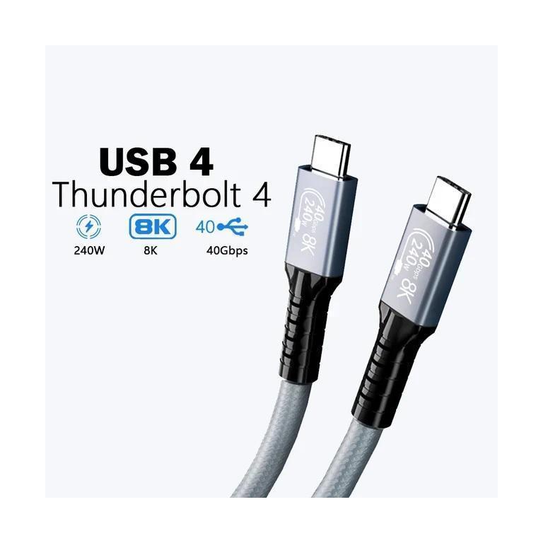 USP BoostUp Thunderbolt 4 USB-C to USB-C Cable (1.8M) Black -USB4 - 40Gbps 24...