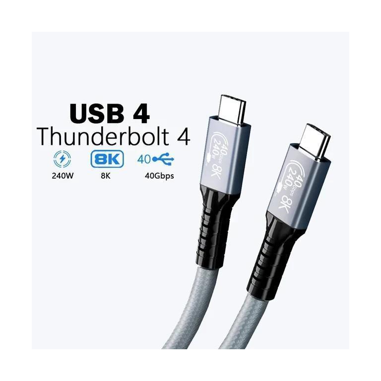 USP BoostUp Thunderbolt 4 USB-C to USB-C Cable (1M) Black - USB4 - 40Gbps 240...