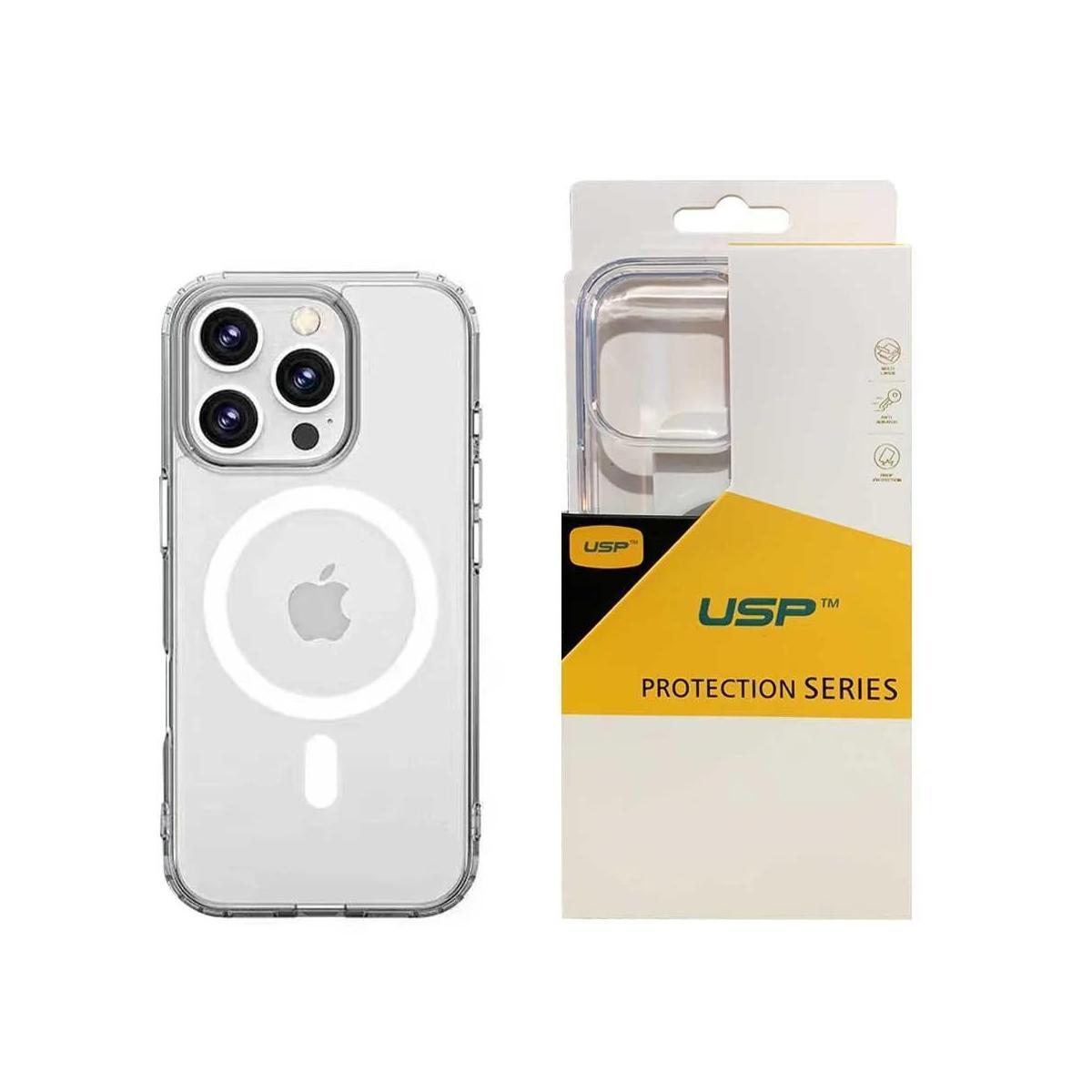 USP iPhone 17 Pro 6.3" Clear Rock Shockproof Case with MagSafe