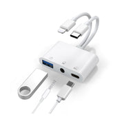 USP Lightning USB-C to USB Adapter with OTG Port Headphone Jack