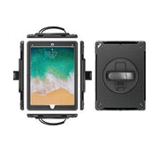 USP Rugged Apple iPad 10.2" 9th/8th/7th Gen Case Black Kickstand Strap Dropout Protection