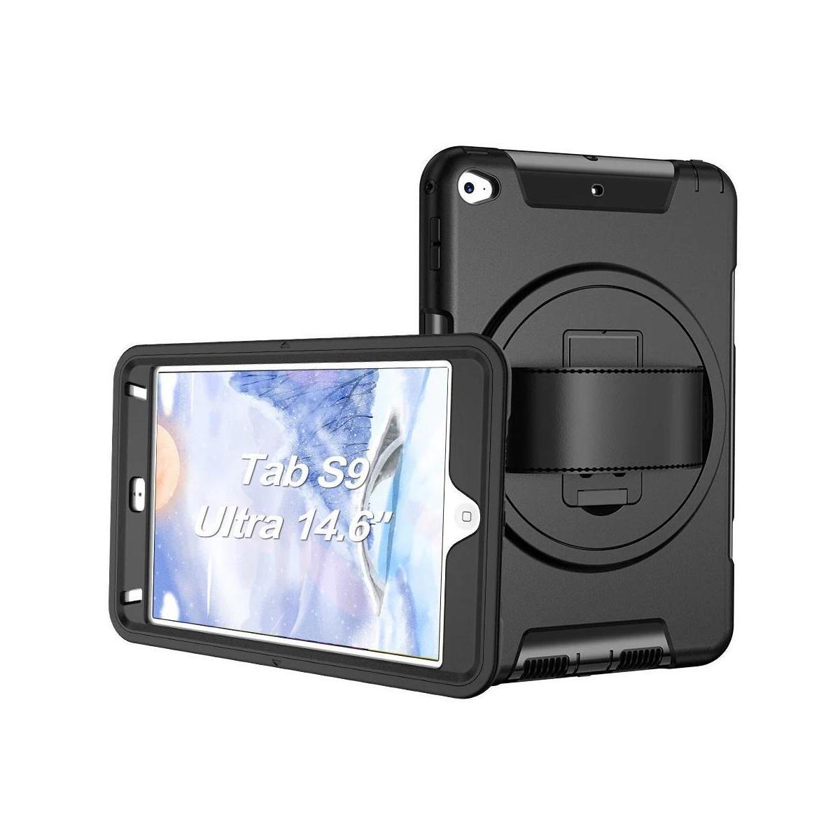 USP Rugged Samsung Galaxy Tab S11/S10/S9/S8 Ultra 14.6" Case Black Built-in Kickstand