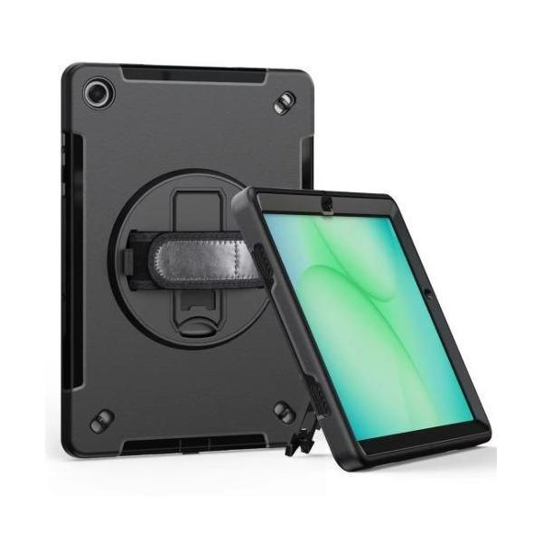USP Samsung Galaxy Tab A9+ (11") Case Black Kickstand Strap DropoutProof