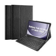 USP Samsung Galaxy Tab A9+ 11" Keyboard Case Black Ultra-Slim Auto Sleep/Wake PU Leather