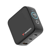 Verbatim 100W Mini GaN 3-Port Wall Charger USB-C PD QC 3.0