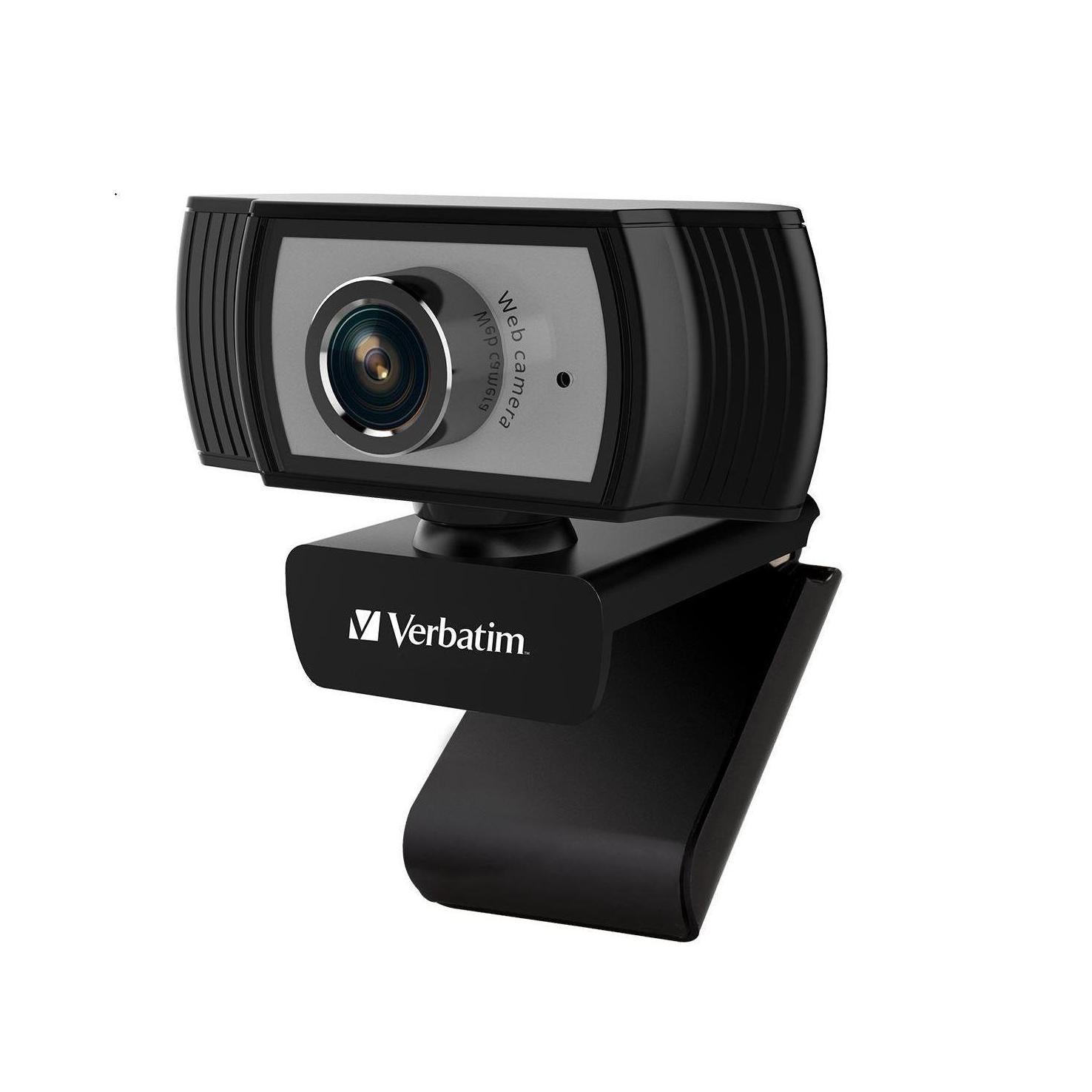 Verbatim 1080p Full HD Webcam - Black/Silver FHD 1920x1080 2.0 Mega Pixels Co...