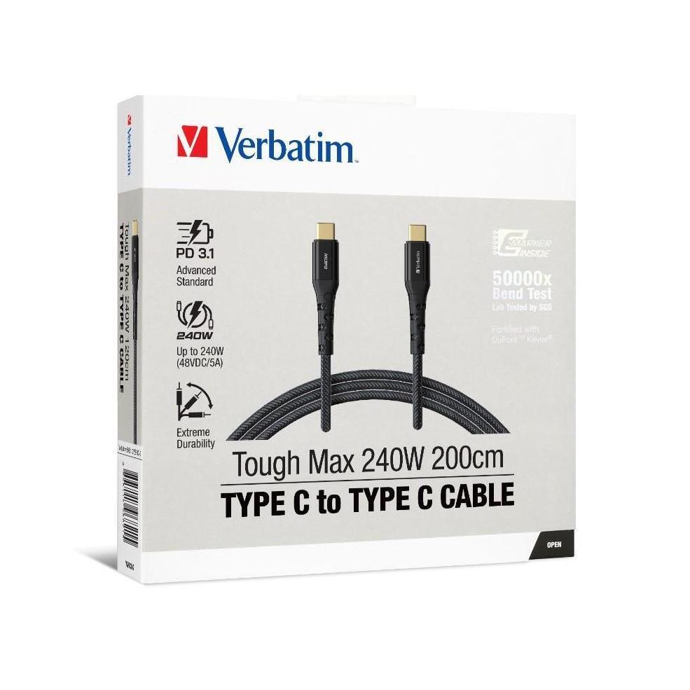 Verbatim 240W USB-C to USB-C 200cm PD 3.1 QC Cable