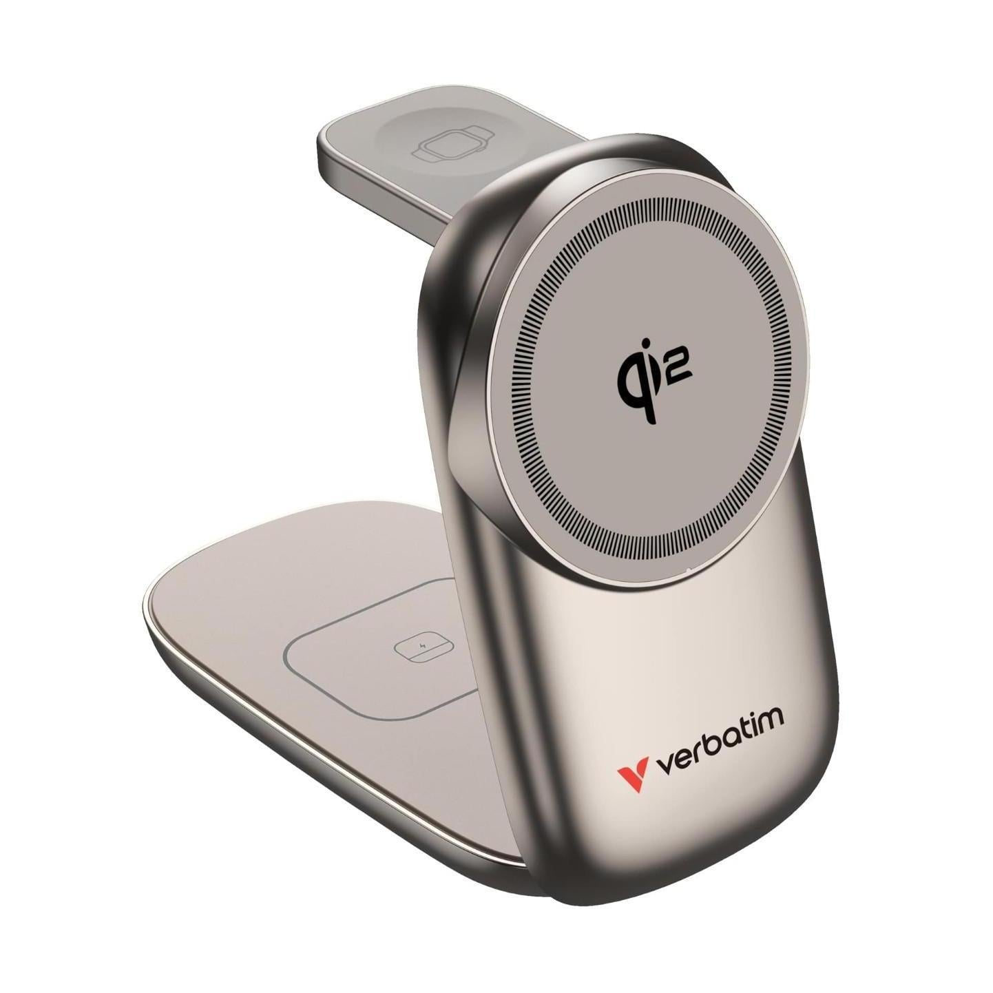 Verbatim 3 in 1 Wireless Docking Qi2 Certified Magnetic Wireless Charging. 2....
