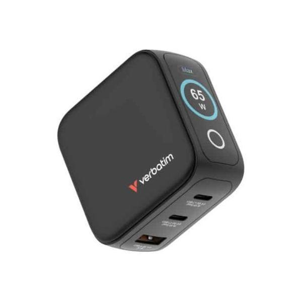 Verbatim 65W Mini GaN Charger with Display
