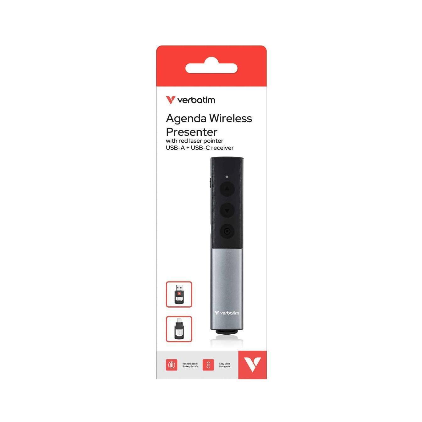 Verbatim Agenda Wireless Presenter Red Laser Pointer