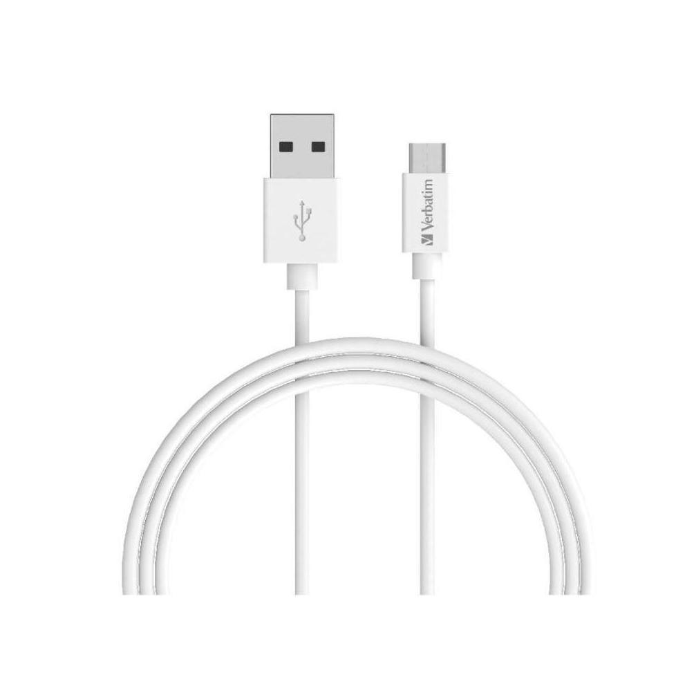 Verbatim Charge Sync MicroUSB Cable 1M White