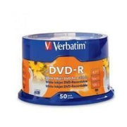 Verbatim DVD-R 4.7GB 50pk White InkJet 16x