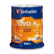 Verbatim DVD Recordable Media - DVD-R - 16x - 4.70 GB - 100 / Pack - 120mm - 2