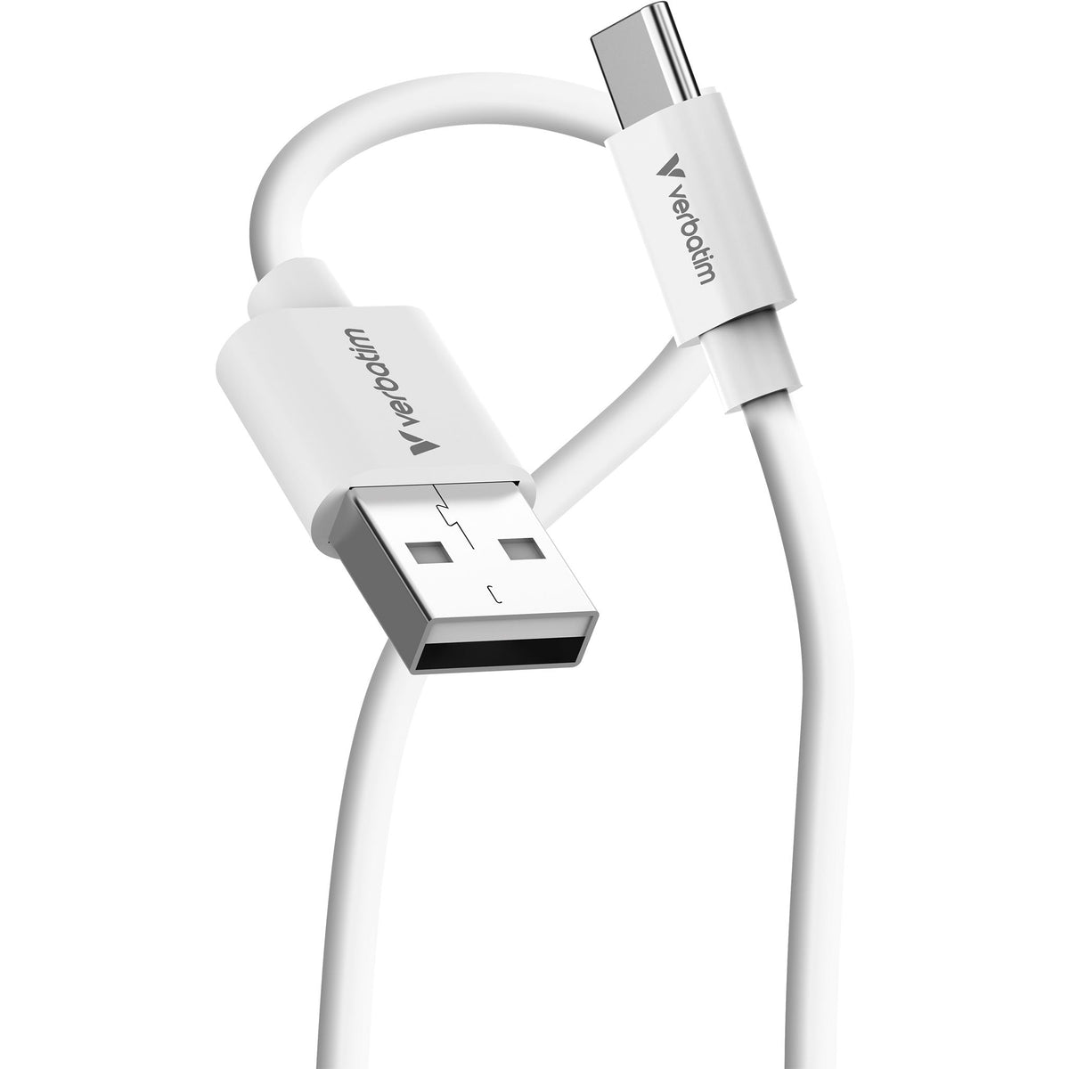 Verbatim Essentials 1m USB-A to USB-C Data Cable 2 Pack Black White