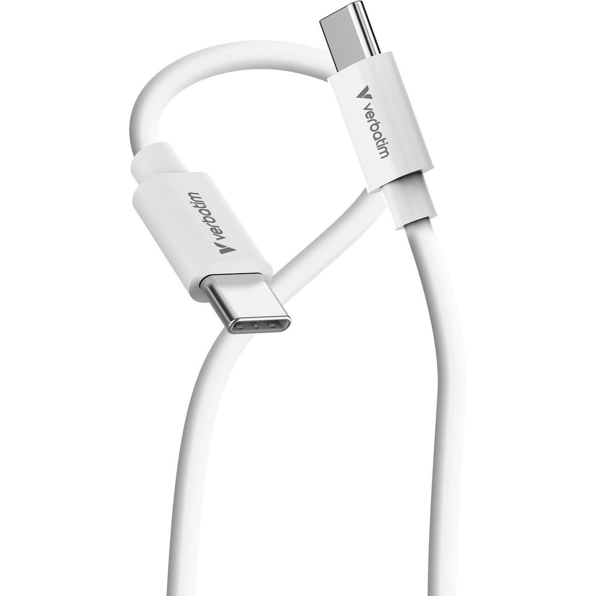 Verbatim Essentials 1m USB-C to USB-C Data Cable 2 Pack Black White