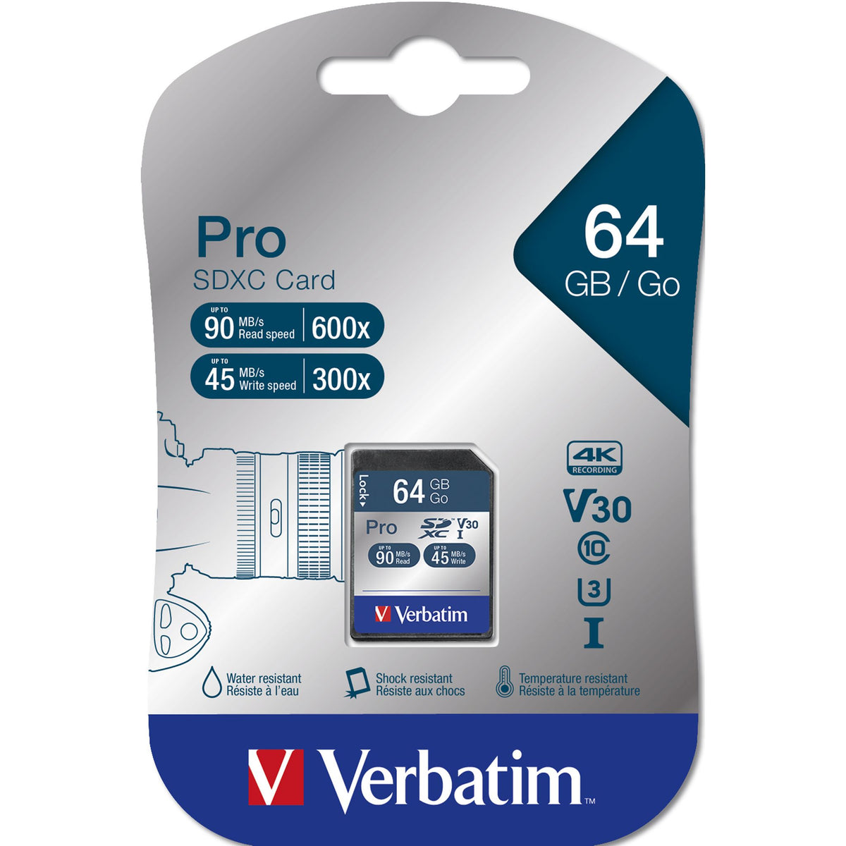 Verbatim Pro 64GB SDXC UHS-I Card