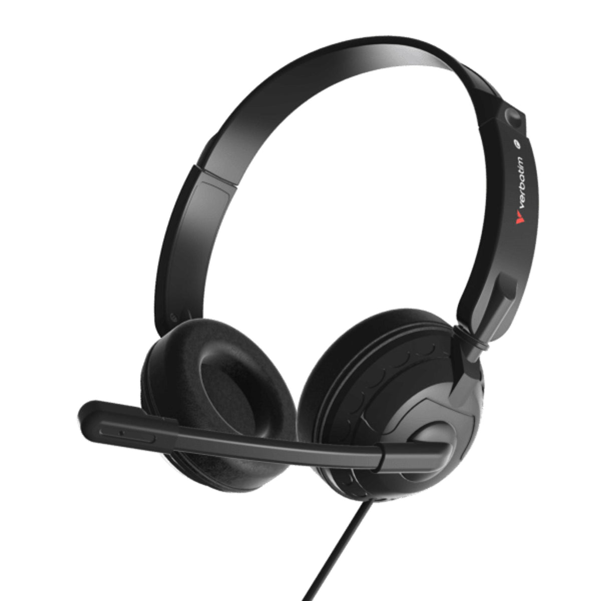 Verbatim PureSound Wired Stereo Headset Binaural Circumaural Noise Cancelling