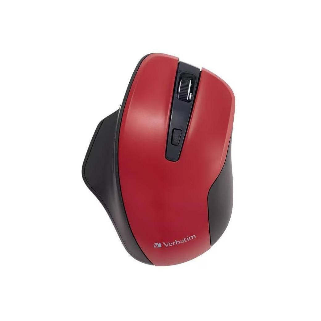 Verbatim Silent Ergonomic Wireless LED Mouse Red
