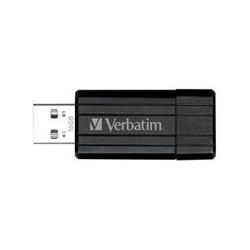 Verbatim Store'n'Go Pinstripe 16GB USB 2.0 Flash Drive BlackSlimRetractableDesign