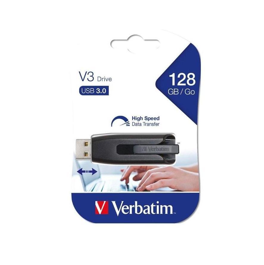 Verbatim Store'n'Go V3 128GB USB 3.2 Flash Drive Grey