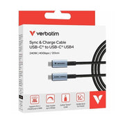Verbatim Sync Charge USB C to USB C 240W 40 Gbps120 cm