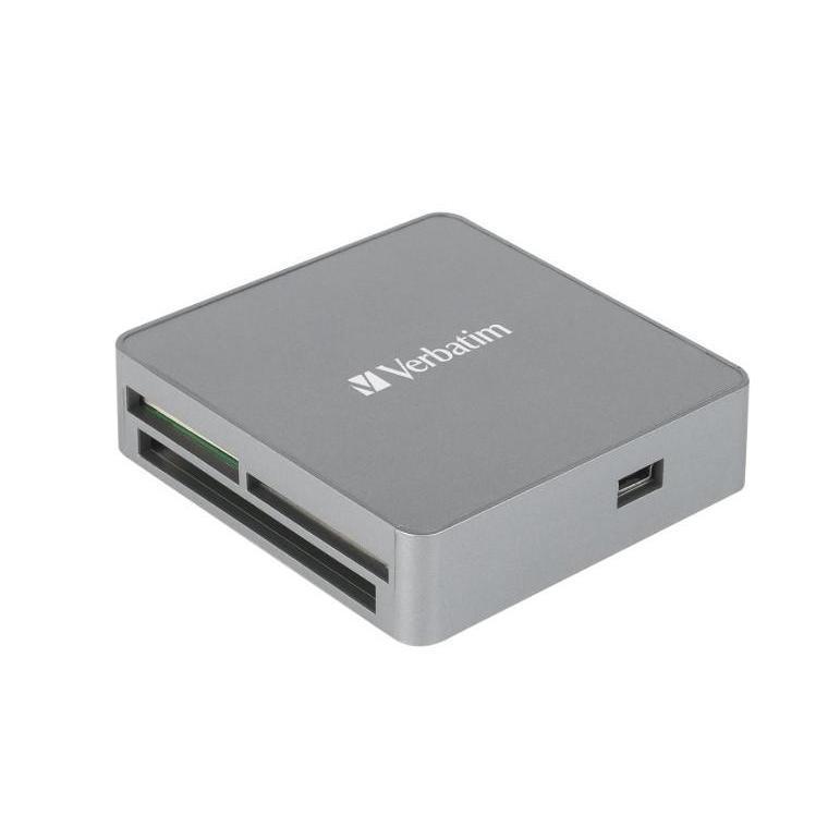 Verbatim USB 2.0 All-in-1 Card Reader Hub SD SDHC SDXC microSD CF MS Pro Duo