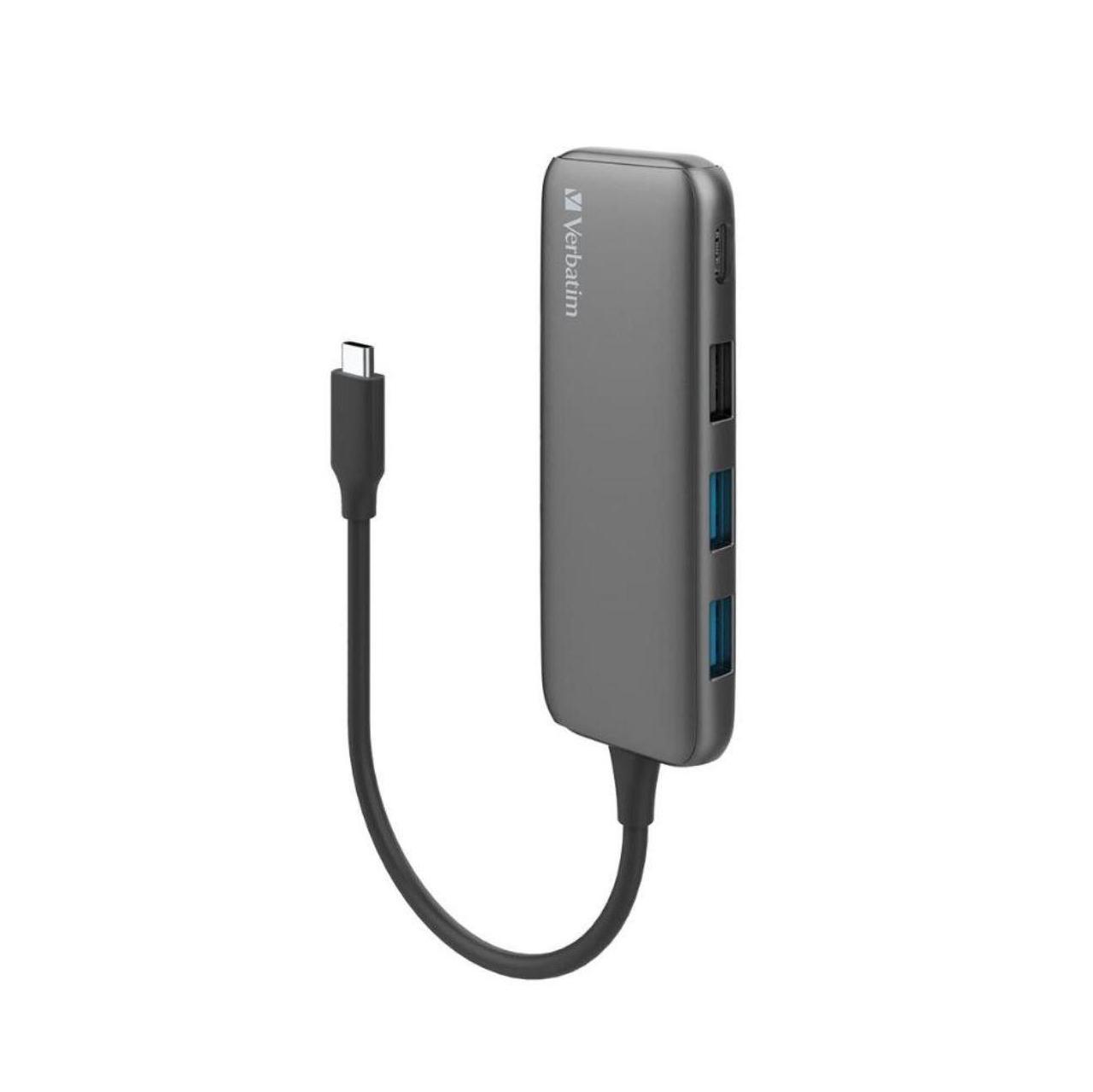 Verbatim USB-C Hub 2x USB-A 3.2 Gen 1 5Gbps Space Grey