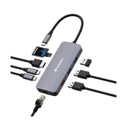 Verbatim USB-C Pro Multiport Hub 9 Ports 1 x HDMI 1 x RJ45 2 x USB-C 3.2 Gen2...