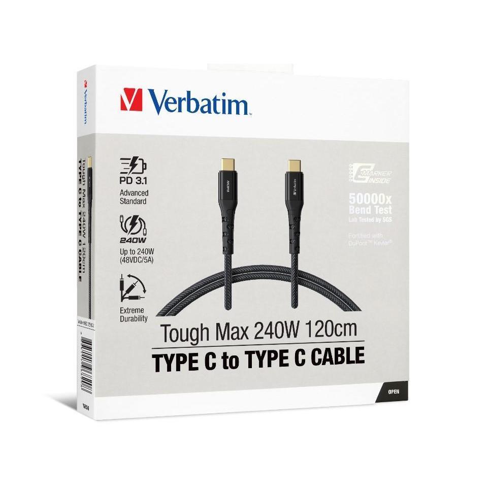 Verbatim USB-C to USB-C 240W 120CM PD 3.1 Cable