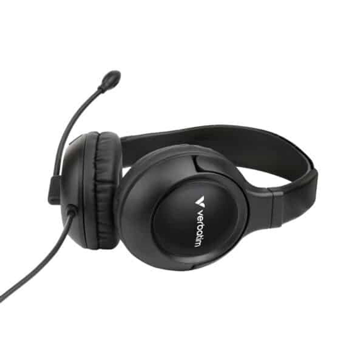 Verbatim Wired On-Ear Stereo Headset Black Binaural Circumaural Noise