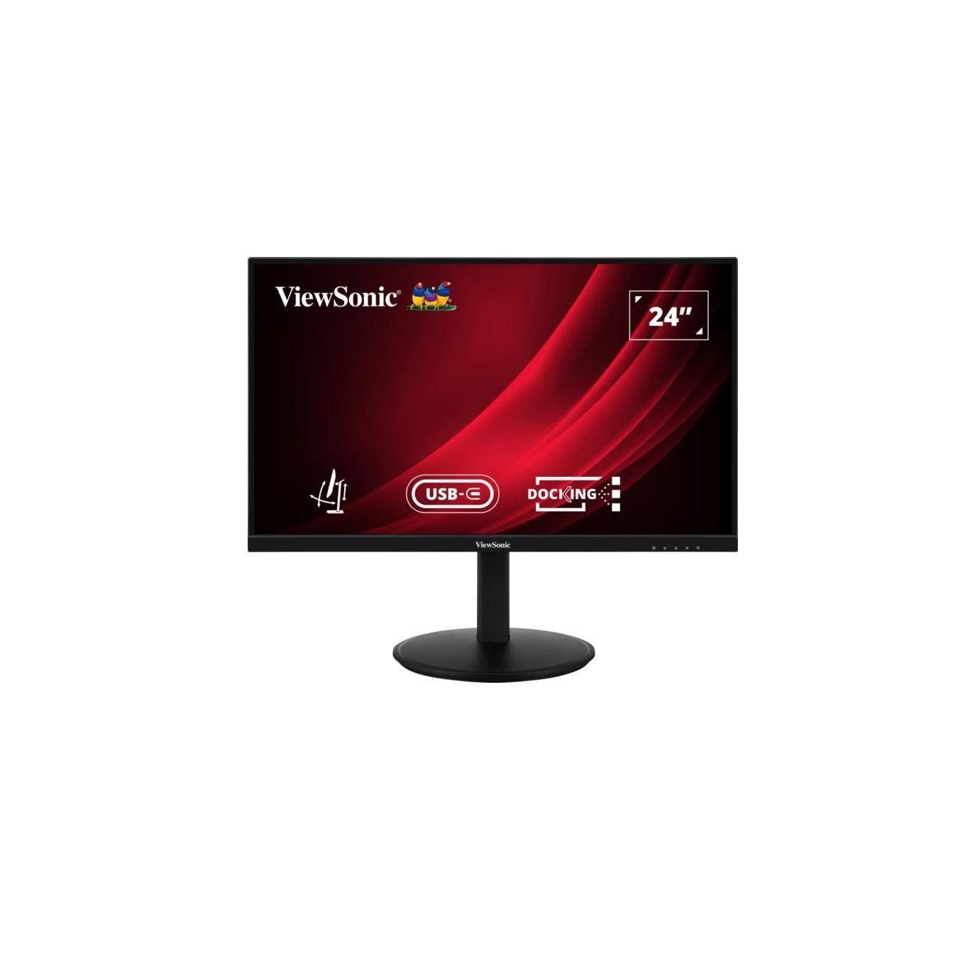 ViewSonic 24" Full HD 100Hz Ergonomic USB-C Docking Monitor HDMI DP Height Adj Swivel Pivot