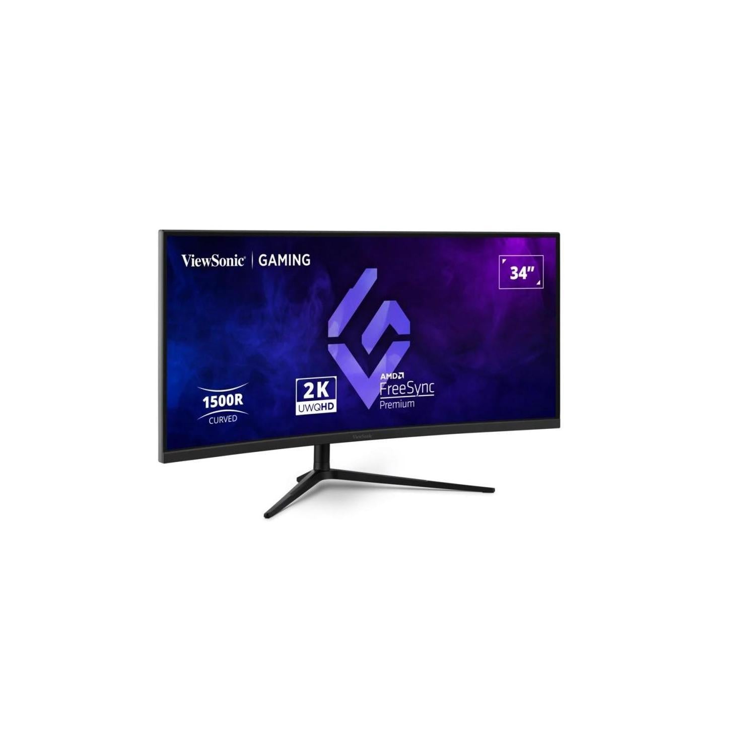 ViewSonic 34” Curved 3440x1440 180Hz 1ms 1500R HDR10 Adaptive Sync 2x HDMI 2x...