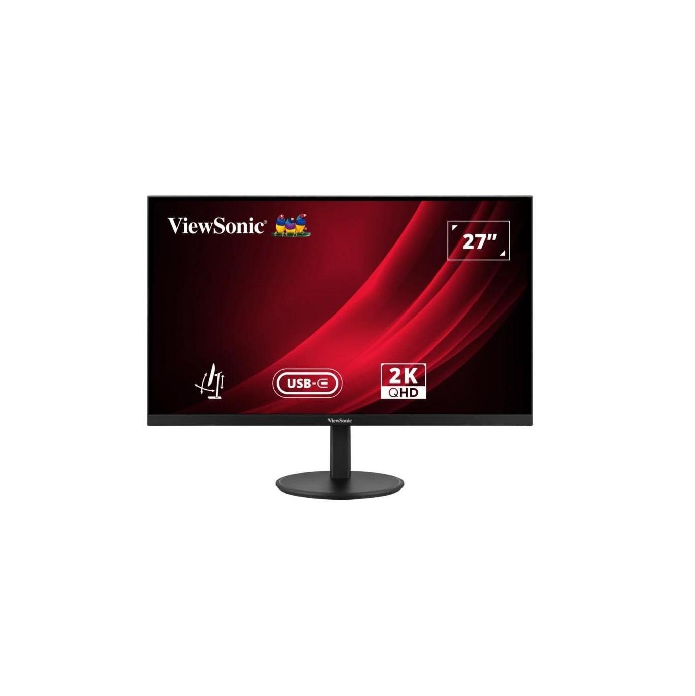 ViewSonic VG 27" 2K SuperClear IPS USB-C Hub Monitor DP Height Adjustable