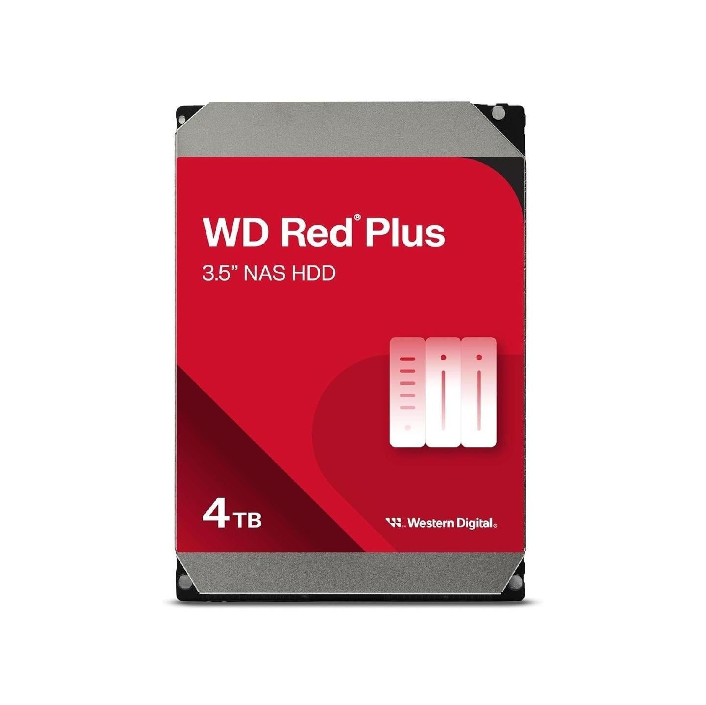 Western Digital WD Red Plus 4TB 3.5" NAS HDD SATA III NAS Hard Drive 5400 RPM...