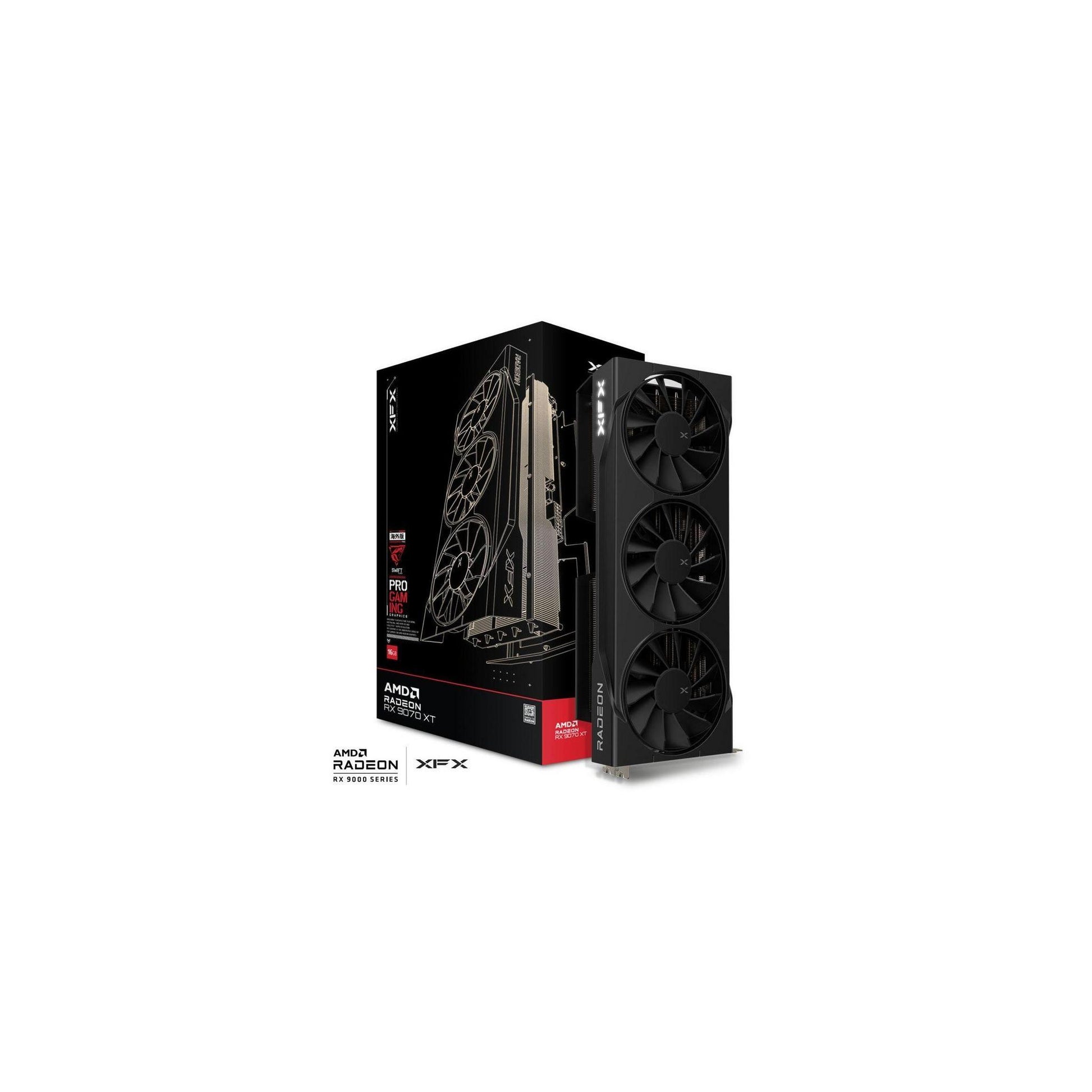 XFX Radeon RX 9070XT 16GB GDDR6 PCIe 5.0 Graphics Card 3x DP HDMI