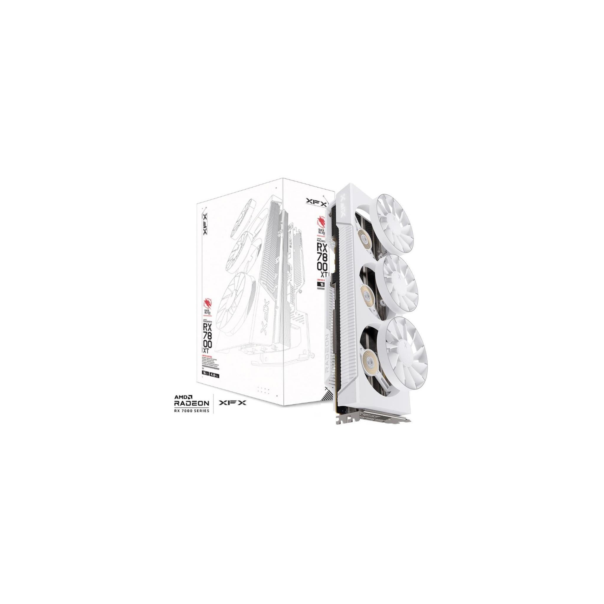 XFX Radeon RX 9070XT OC 16GB GDDR6 3x DP Graphics Card White Edition