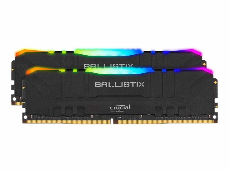Crucial Ballistix RGB 16GB Kit (2x 8GB) DDR4 3000MHz Black Desktop Gaming Memory BL2K8G30C15U4BL