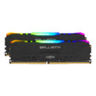 Crucial Ballistix RGB 16GB Kit (2x 8GB) DDR4 3200MHz Black Desktop Gaming Memory BL2K8G32C16U4BL