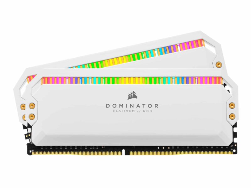 Corsair Dominator Platinum RGB 16GB Kit (2x8GB) DDR4 3200MHz C16 White Desktop Gaming Memory CMT16GX4M2C3200C16W
