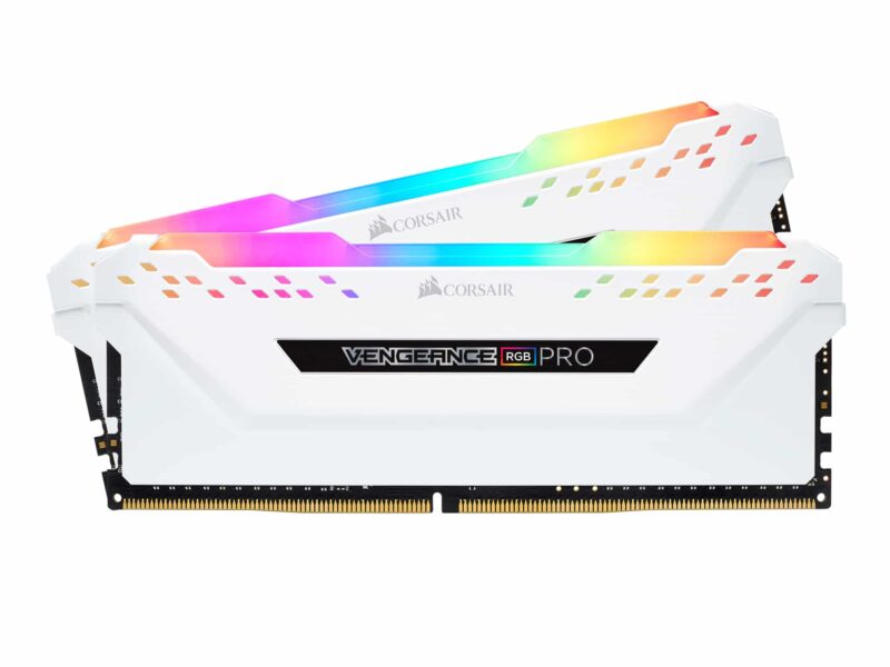 Corsair Vengeance RGB PRO 16GB Kit (2x8GB) DDR4 2666MHz C16 White Desktop Gaming Memory CMW16GX4M2A2666C16W