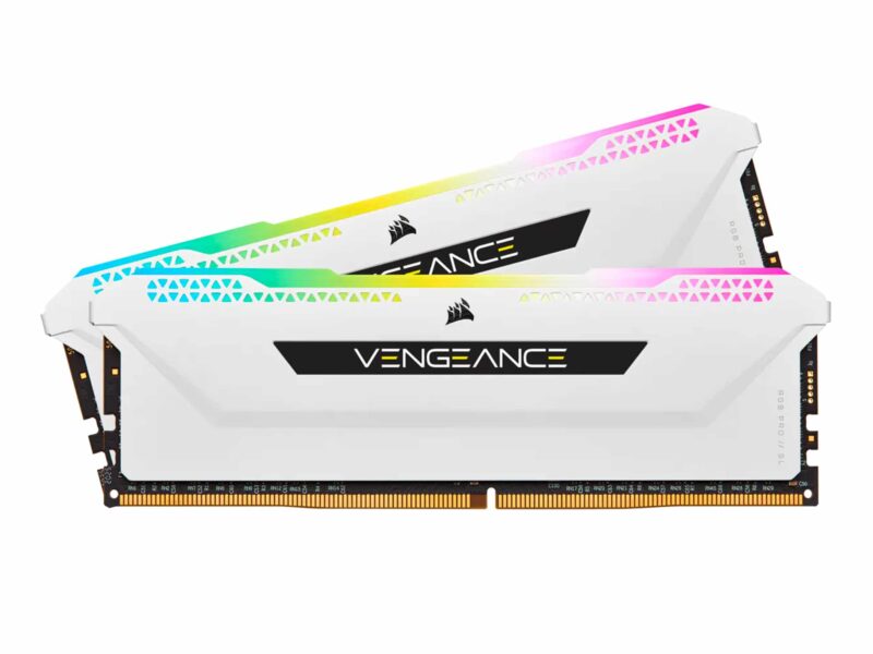 Corsair Vengeance RGB PRO SL 16GB Kit (2x8GB) DDR4 3600Mhz C18 White Desktop Gaming Memory CMH16GX4M2D3600C18W