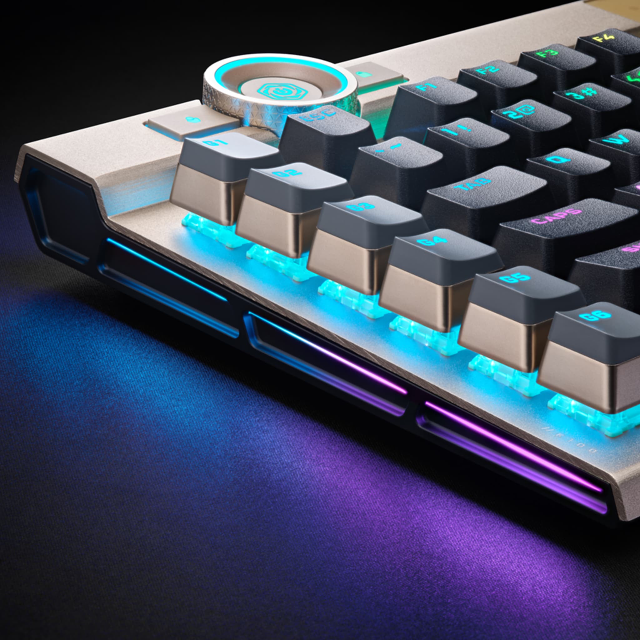 Corsair K100 RGB Midnight Gold Optical-Mechanical Gaming Keyboard | TechLoop
